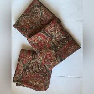 3 Pottery Barn “Carrie” Light blocking  Curtain Panel  Red Brown 50x96 NWOT